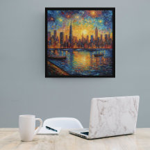 estilo Nova Iorque Skyline van Gogh