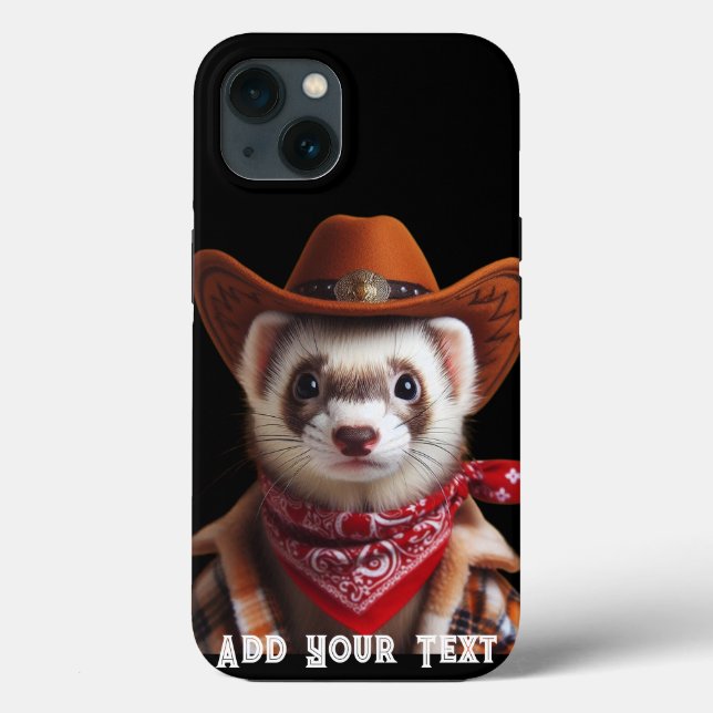 Estilo Ocidental Engraçado Cowboy Ferret (Verso)