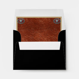 Estilo Ocidental Faux Leather Obrigado Envelope