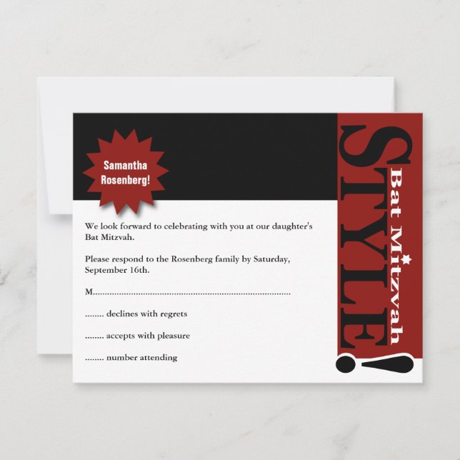 Estilo! Reply Burgundy da Revista RSVP da Revista  (Frente)