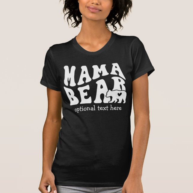 Estilo Retro Urso da Mãe, Mamãe e Camiseta Cub (Frente)