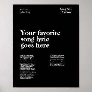Estilo suíço Personalizado Líria Poster Canção Art