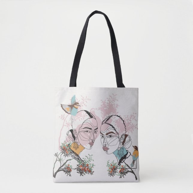 estilo Tote Bag, estilo de arte feminina (Frente)