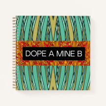 estilo tropical DOPE A MINE B caderno espiral
