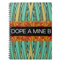 estilo tropical DOPE A MINE B caderno espiral