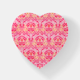 Estilo Vintage Coração de Padrão Rosa Barroco
