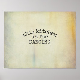 estilo vintage da citação poster da cozinha