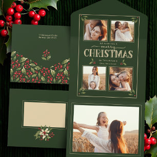 Estilo Vintage Elegante Feliz Natal 4-Foto
