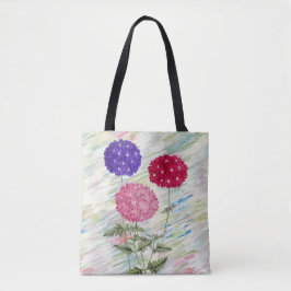 Estilo Vintage Hydrangea Flores Tote Bag