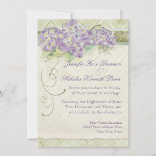 Estilo Vintage Lilac Hydrangea - Convite para Casa