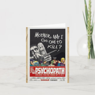 Estilo Vintage "Mãe Posso Sair?" Cartão de Nota