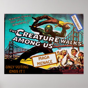Estilo Vintage, MAGA Menace, Poster