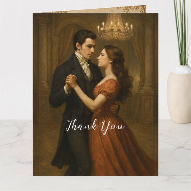 Estilo Vitoriano de Cartões de agradecimentos Pers (Frente)