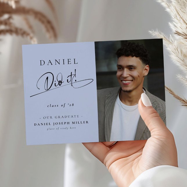 Estiloso Ele Fez! Modelo de Foto de Graduação (Criador carregado)