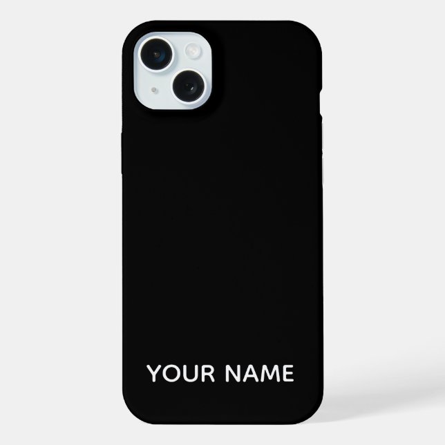 ESTILOSO NOME PERSONALIZADO COR PRETA MODERNO (Verso)