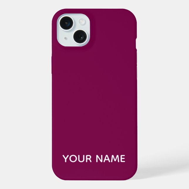 ESTILOSO NOME PERSONALIZADO COR VINHO MODERNO  (Verso)