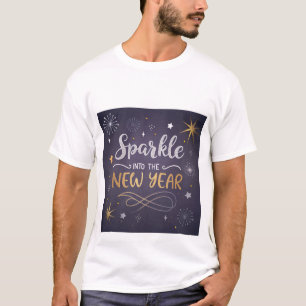 Estipule No Ano Novo" Camisa Festiva.