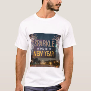 Estipule No Ano Novo" Camisa Festiva.