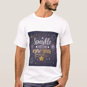 Estipule No Ano Novo" Camisa Festiva.