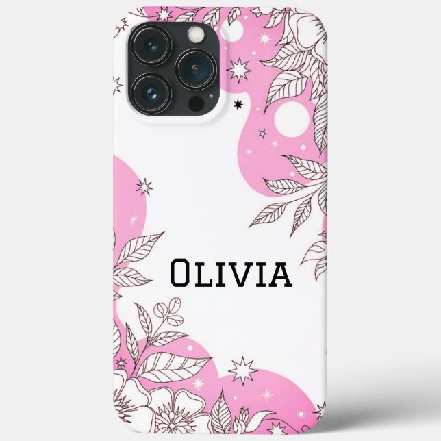 Estojo Case-Mate florais simples fofos elegantes m (Verso)