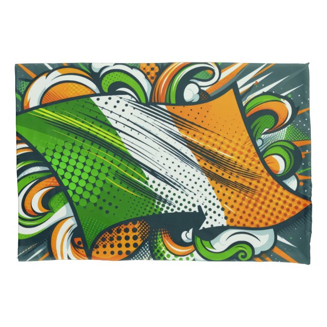 Estojo de almofada da bandeira irlandesa (Frente)