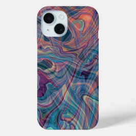 Estojo de Celular em Arte Líquida de Mármore Celes