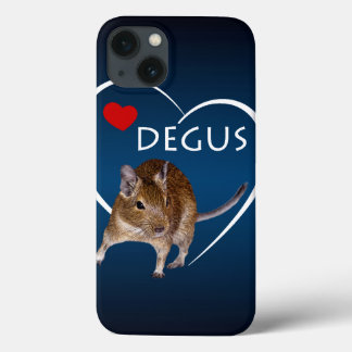 Estojo de iPad Mini Love Degus (Azul Claro/Escuro)