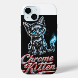 Estojo de Iphone15 " Kapow" Gatinho Cromado