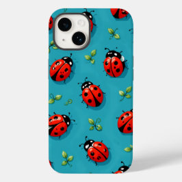 Estojo de iPhone Azul Céu com Padrão da Sorte das