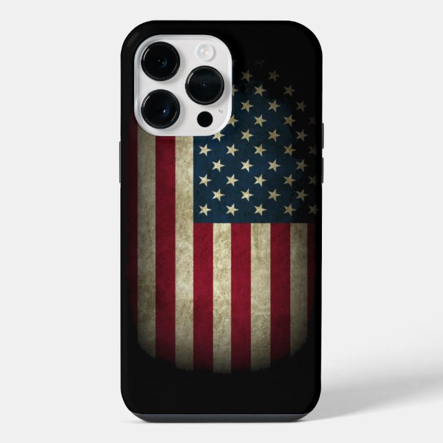 Estojo de iPhone Case-Mate 14 com a Bandeira Ameri (Verso)