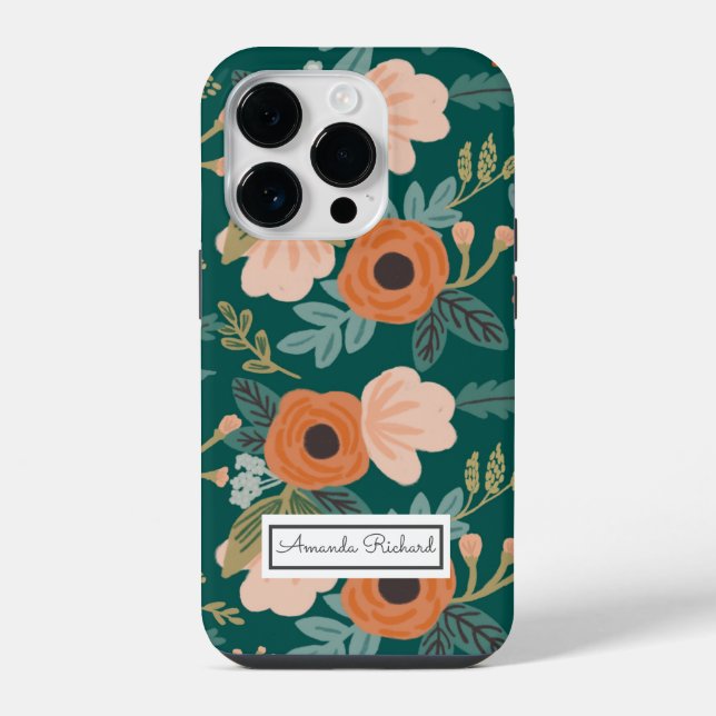 Estojo de iPhone Case-Mate com padrão de flores (Verso)