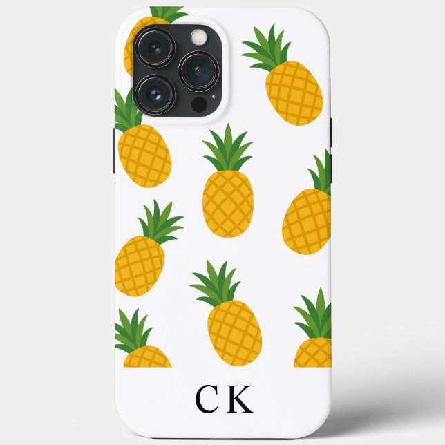 Estojo de iPhone Case-Mate de Abacaxi com Monogram (Verso)