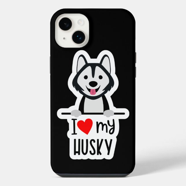 Estojo de iPhone Case-Mate Husky de Amor Fofo (Verso)