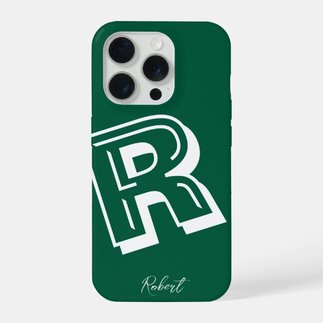 Estojo de iPhone Case-Mate minimalista verde moder (Verso)