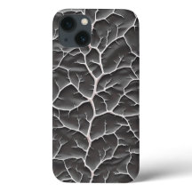 Estojo de iPhone Cinza Escuro Brilhante com Textur