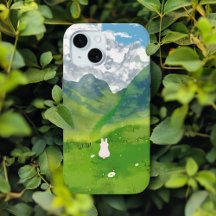 Estojo de iPhone Coelhinho Fofo com Vista da Monta