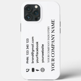 Estojo de iphone com cartão de visita personalizad