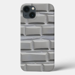 Estojo de iPhone com Design de Tijolo Cinza Estilo