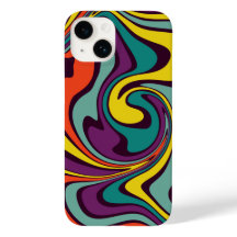 Estojo de iPhone com Efeito de Mármore de Tinta Lí