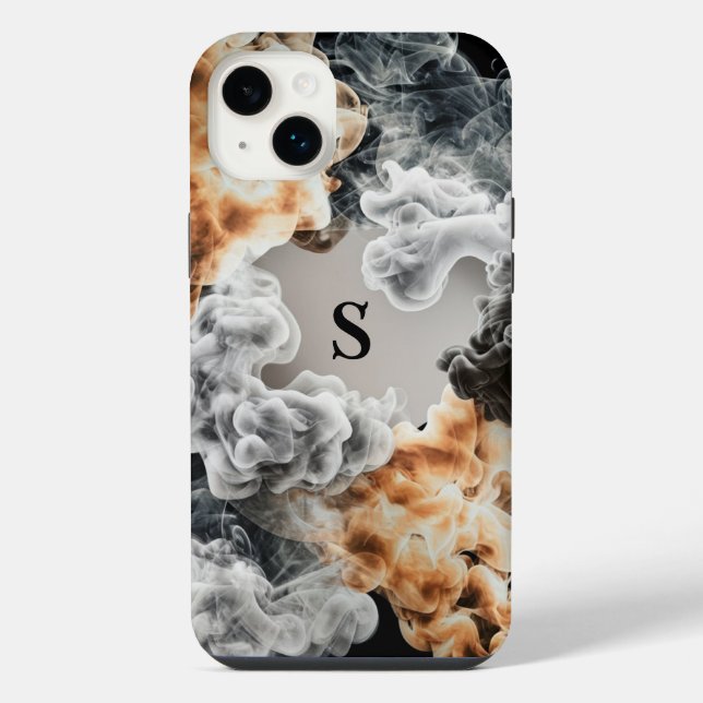 Estojo de iPhone com Monograma Fumaça (Verso)