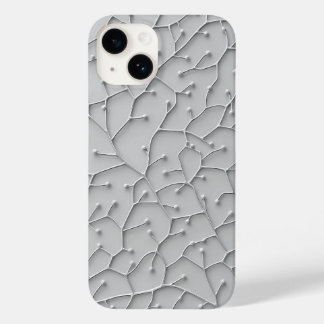 Estojo de iPhone com Padrão Orgânico Cinza Estilo