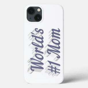 Estojo de iPhone com texto cinza Mamãe