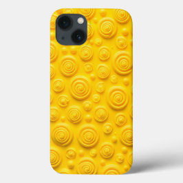 Estojo de iPhone Espiral Amarelo Vibrante com Visu