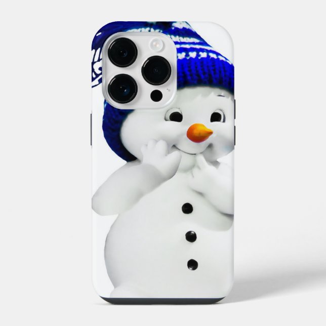 Estojo de iPhone / iPad de boneco de neve fofo (Verso)