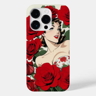 Estojo de iPhone / iPad feminino de quadrinhos