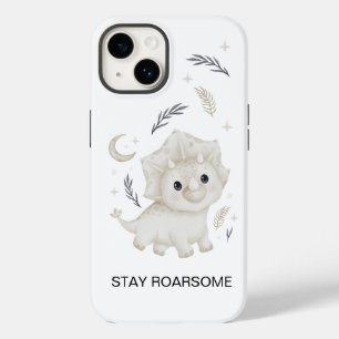 Estojo de iPhone personalizado de dinossauro Boho 
