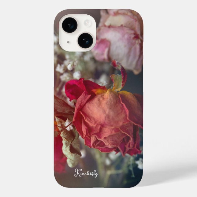 Estojo de iPhone personalizado de rosas secas para (Verso)