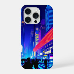 Estojo de iPhone Retro Neon Cityscape Pop Art