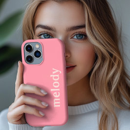 Estojo de iPhone rosa moderno
