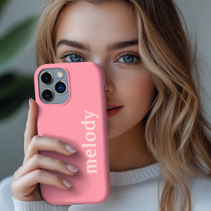 Estojo de iPhone rosa moderno
